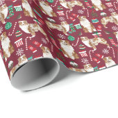 Roter Merle Australian Shepherd Weihnachten Cranbe Geschenkpapier (Rolleneckpunkt)