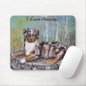 Roter Merle Australier - schöne Blume Mousepad (Mit Mouse)