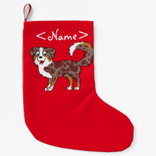 Roter Merle australischer Schäfer-Hund Kleiner Weihnachtsstrumpf