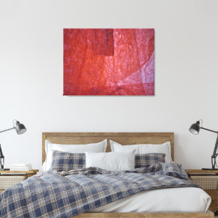Roter Minimalismus auf gespannter Leinwand, gewöhn Leinwanddruck