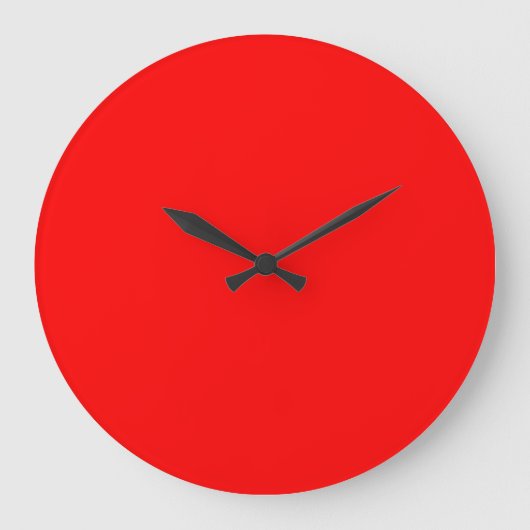 Roter Minimalismus Große Wanduhr (Vorderseite)