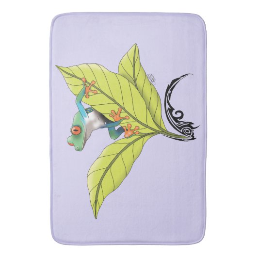 Roter Mit Augen Baum Frosch Badematte (Vorderseite Vertikal)