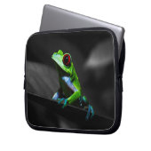 Roter mit Augen Baum-Frosch III Laptopschutzhülle (Vorderseite Links)