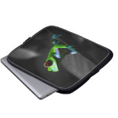 Roter mit Augen Baum-Frosch III Laptopschutzhülle (Vorne Knopf)
