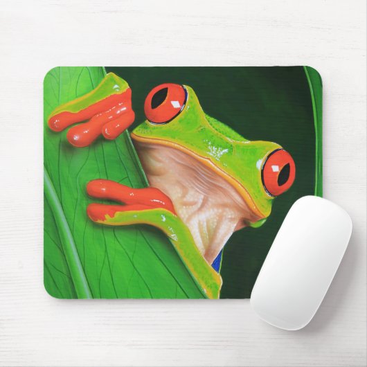 Roter mit Augen Baum-Frosch Mousepad (Mit Mouse)