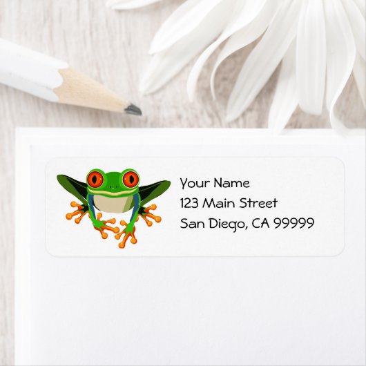 Roter Mit Augen Baumfrosch (Insitu)