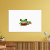 Roter mit Augen Baumfrosch 2 Leinwanddruck (Insitu (Wohnzimmer))