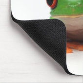 Roter mit Augen Baumfrosch 2 Mousepad (Ecke)