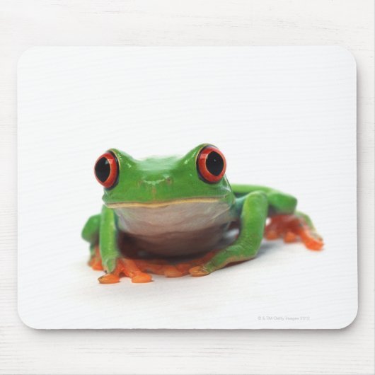 Roter mit Augen Baumfrosch 2 Mousepad (Vorne)