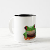 Roter mit Augen Baumfrosch 2 Zweifarbige Tasse (Vorderseite Links)
