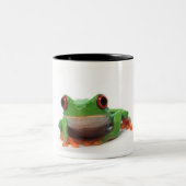 Roter mit Augen Baumfrosch 2 Zweifarbige Tasse (Mittel)