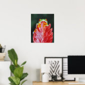 Roter Mit Augen Baumfrosch am Leaf Poster (Heimbüro)