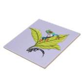 Roter Mit Augen Baumfrosch Fliese (Seite)