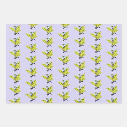 Roter Mit Augen Baumfrosch Geschenkpapier Set (Vorderseite 3)