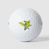 Roter Mit Augen Baumfrosch Golfball (Vorderseite)
