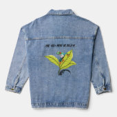 Roter Mit Augen Baumfrosch Jeansjacke (Rückseite)