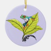 Roter Mit Augen Baumfrosch Keramik Ornament (Vorne)