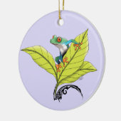 Roter Mit Augen Baumfrosch Keramik Ornament (Links)