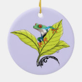 Roter Mit Augen Baumfrosch Keramik Ornament (Hinten)