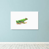 Roter mit Augen Baumfrosch Leinwanddruck (Insitu (Holzboden))