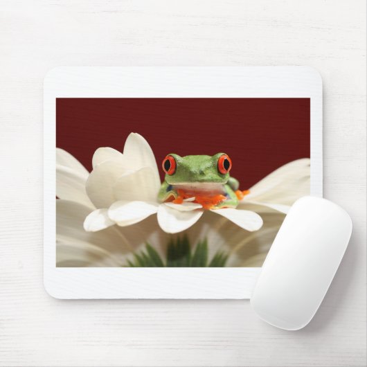 roter mit Augen Baumfrosch Mousepad (Mit Mouse)