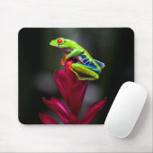 Roter mit Augen Baumfrosch Mousepad (Mit Mouse)
