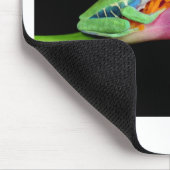 roter mit Augen Baumfrosch Mousepad (Ecke)