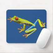 Roter mit Augen Baumfrosch Mousepad (Mit Mouse)