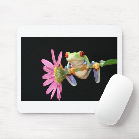 roter mit Augen Baumfrosch Mousepad (Mit Mouse)