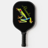 Roter Mit Augen Baumfrosch Pickleball Schläger (Rückseite)