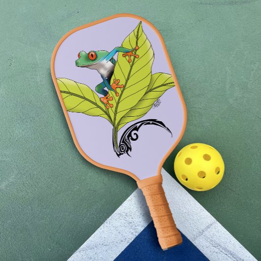 Roter Mit Augen Baumfrosch Pickleball Schläger