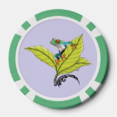 Roter Mit Augen Baumfrosch Pokerchips (Rückseite)