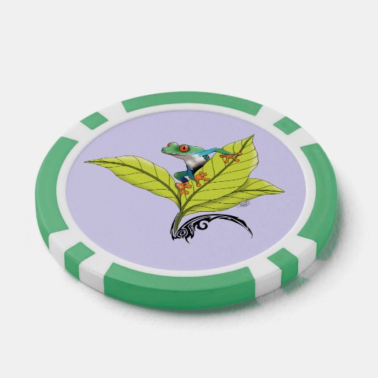 Roter Mit Augen Baumfrosch Pokerchips (Einzeln)