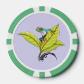Roter Mit Augen Baumfrosch Pokerchips (Vorderseite)