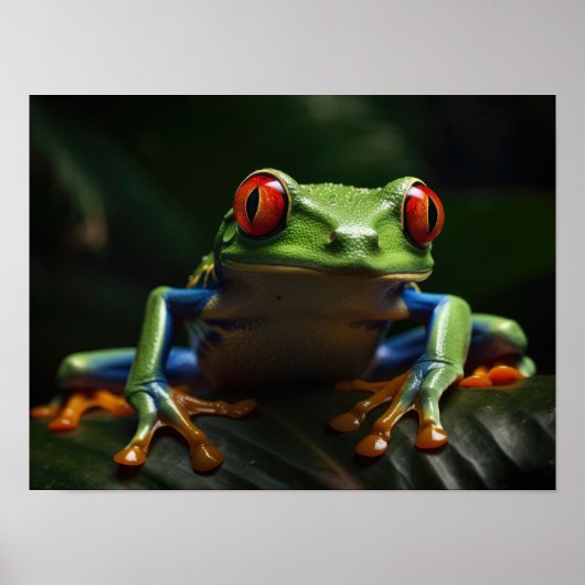 Roter mit Augen Baumfrosch Poster (Vorne)