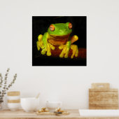Roter Mit Augen Baumfrosch Poster (Küche)