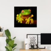 Roter Mit Augen Baumfrosch Poster (Heimbüro)