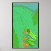 Roter Mit Augen Baumfrosch Poster (Vorne)