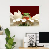 Roter mit Augen Baumfrosch Poster (Heimbüro)