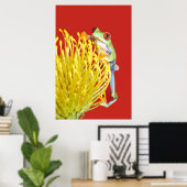 Roter mit Augen Baumfrosch Poster (Heimbüro)