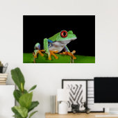 Roter mit Augen Baumfrosch Poster (Heimbüro)