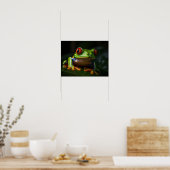 Roter mit Augen Baumfrosch Poster (Küche)