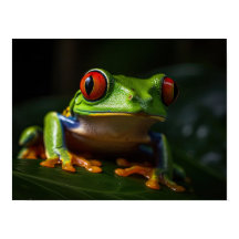 Roter mit Augen Baumfrosch