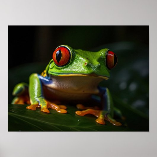 Roter mit Augen Baumfrosch Poster (Vorne)