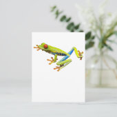 Roter mit Augen Baumfrosch Postkarte (Stehend Vorderseite)