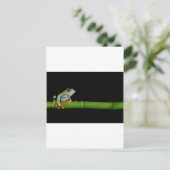 Roter mit Augen Baumfrosch Postkarte (Stehend Vorderseite)