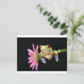 roter mit Augen Baumfrosch Postkarte (Stehend Vorderseite)