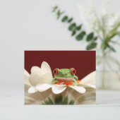 Roter mit Augen Baumfrosch Postkarte (Stehend Vorderseite)