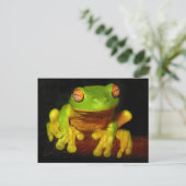 Roter Mit Augen Baumfrosch Postkarte (Stehend Vorderseite)