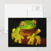 Roter Mit Augen Baumfrosch Postkarte (Vorne/Hinten)